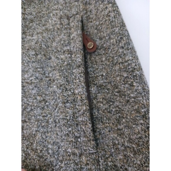 Sherpa Adventure Lhamu Jacket Gray Fleece Knit Zip Front Knee Length Sz M - Picture 9 of 15